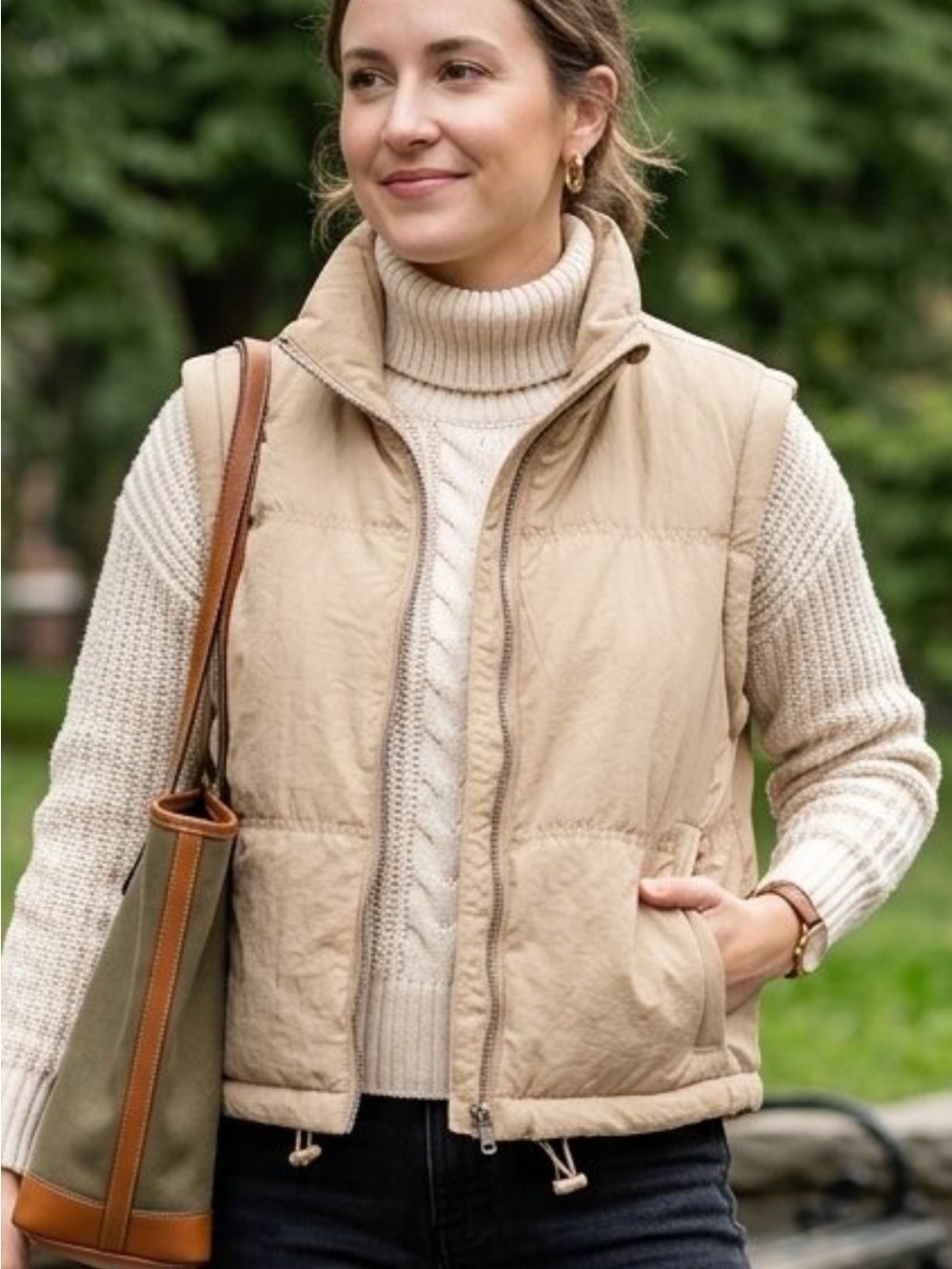 Thread & Supply cropped puffer vest